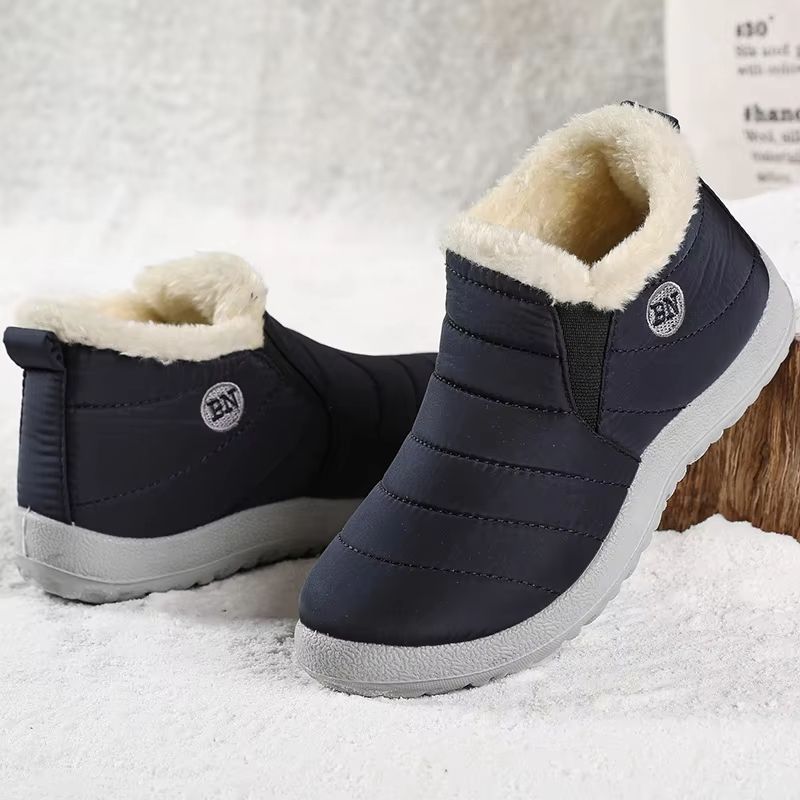 Men's Winter Fur Lined Ankle Boots Waterproof Warm Snow Shoes Casual Booties