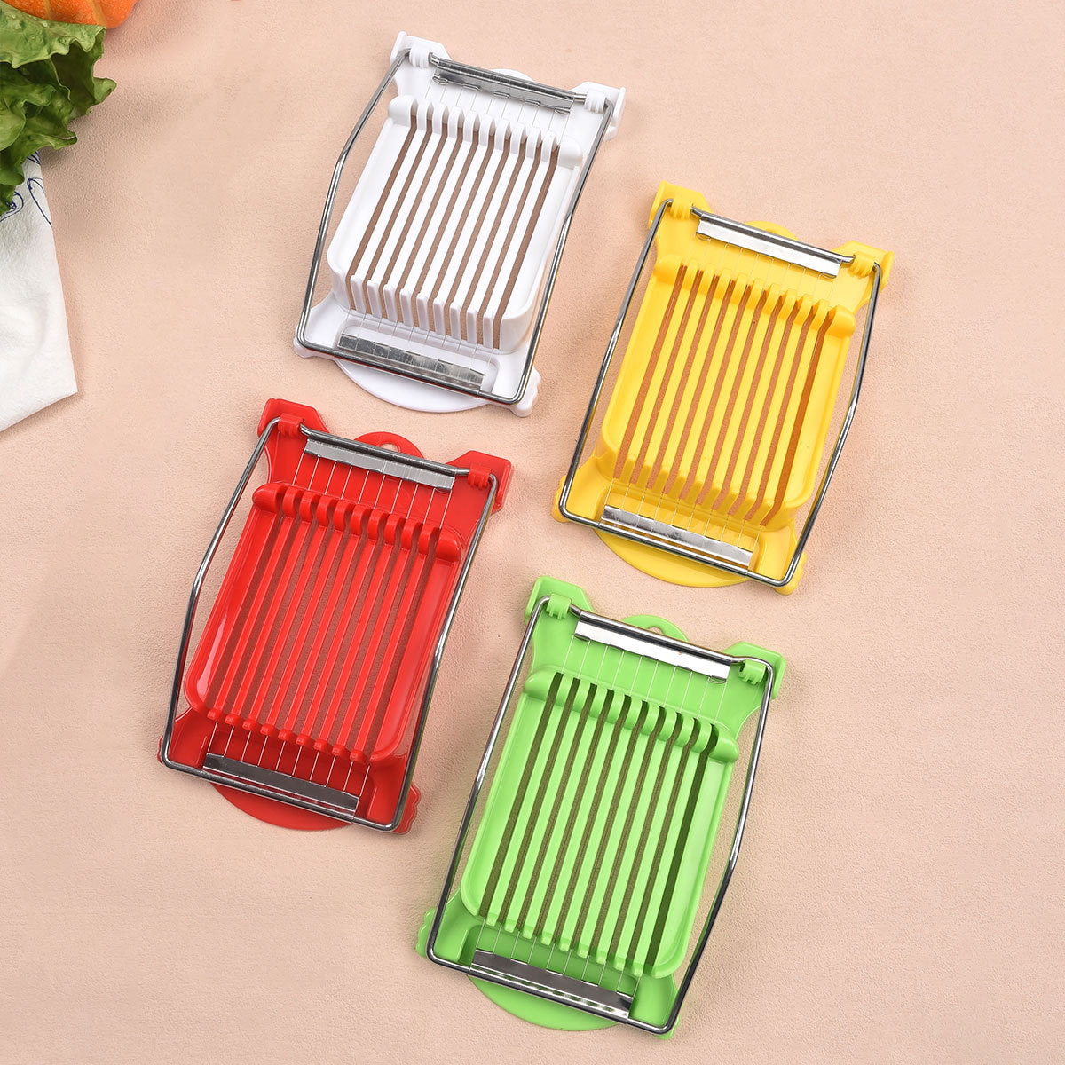 Multifunctional Egg Cutter Stainless Steel Food Slicer, Banana, Cheese, Strawberry, Kitchen Cooking Accessories