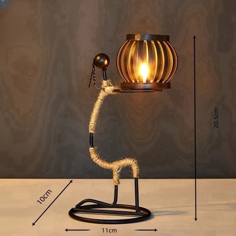 Nordic Metal Candlestick Sculpture Home Decor Figurine