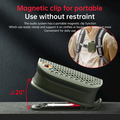 Monster M3 Clip On Bluetooth Speaker Portable Wireless Wearable Speaker
