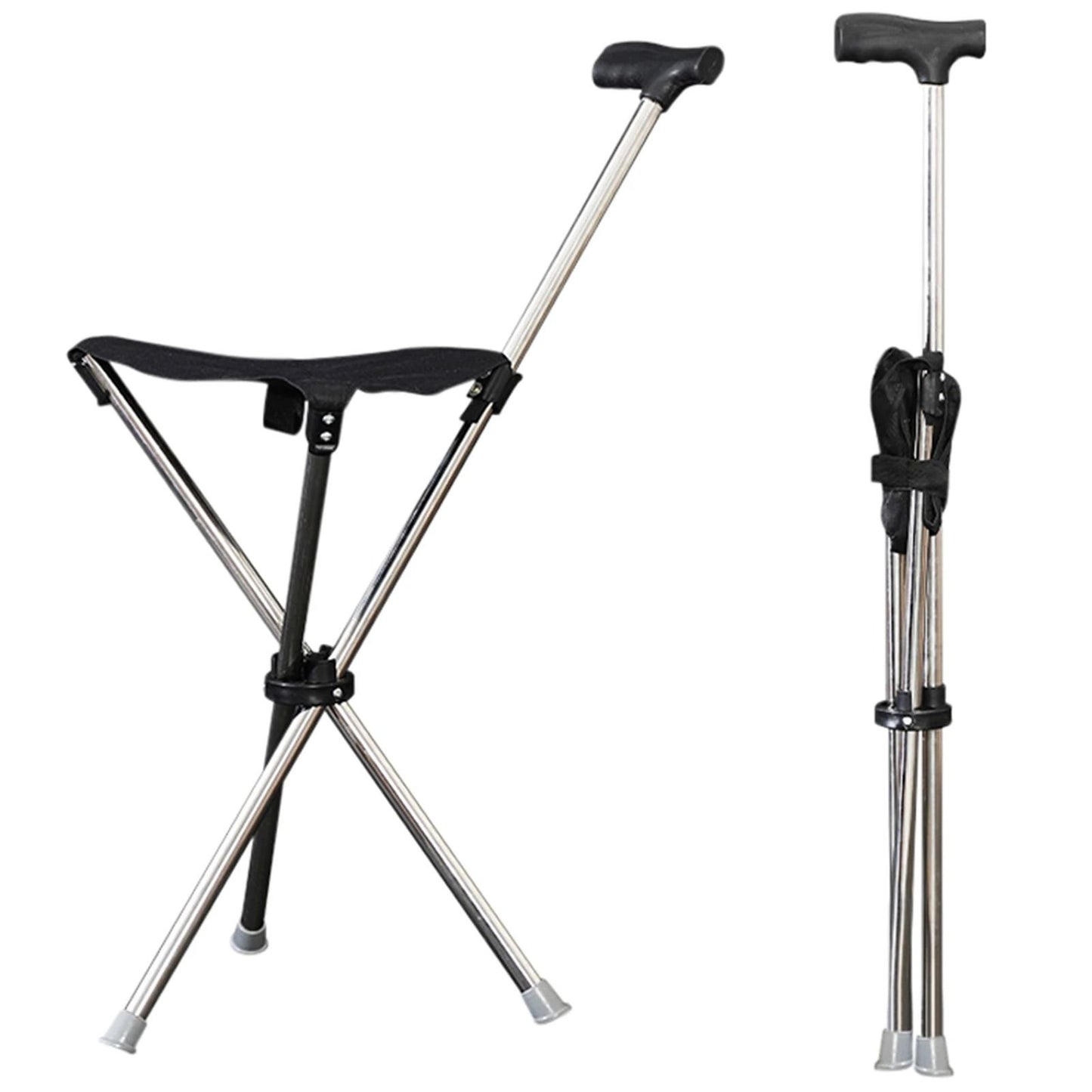 Lightweight Folding Cane with Seat, Portable Mobility Aid & Comfort