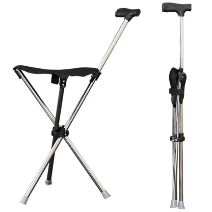 Lightweight Folding Cane with Seat, Portable Mobility Aid & Comfort