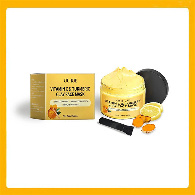 Vitamin C Turmeric Clay Mask for Brightening Deep Hydration and Smooth Skin