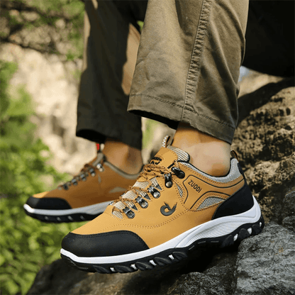 Men Leather Lightweight Walking Sneakers Casual Shoes