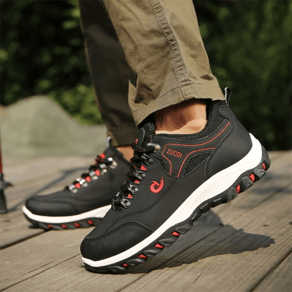 Men Leather Lightweight Walking Sneakers Casual Shoes