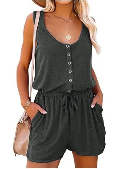Sleeveless Waist Tie Wide Leg Jumpsuit for Women