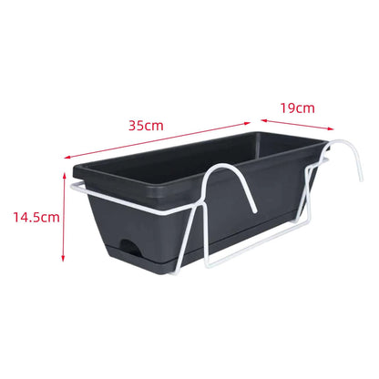 Hanging Planter for Balcony Railing Fence Planter Basket Window Box Flower Pot 6L for Garden and Yard