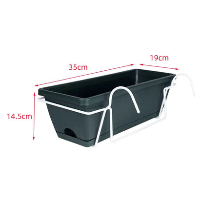 Hanging Planter for Balcony Railing Fence Planter Basket Window Box Flower Pot 6L for Garden and Yard