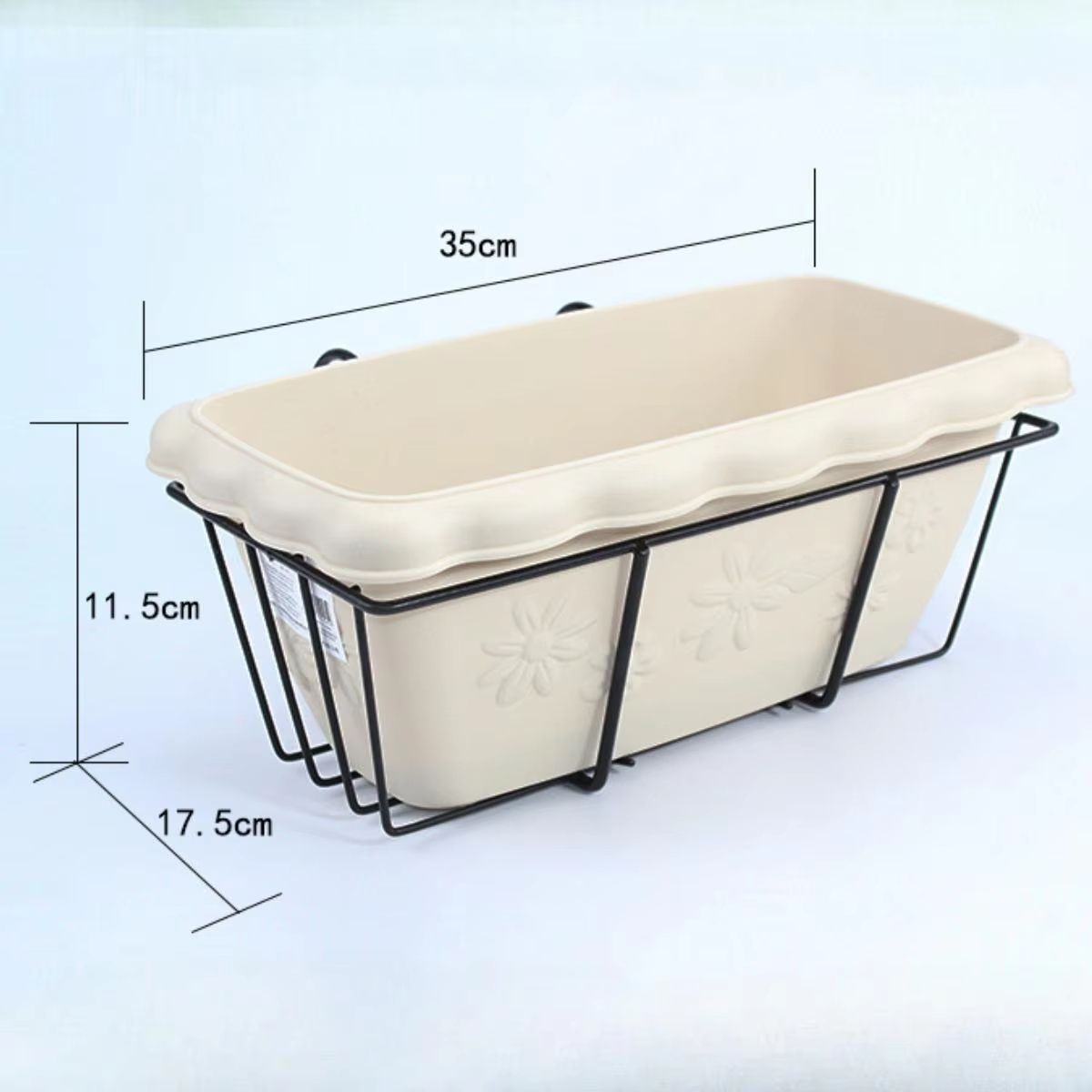 Hanging Planter for Balcony Railing Fence Planter Basket Window Box Flower Pot 6L for Garden and Yard