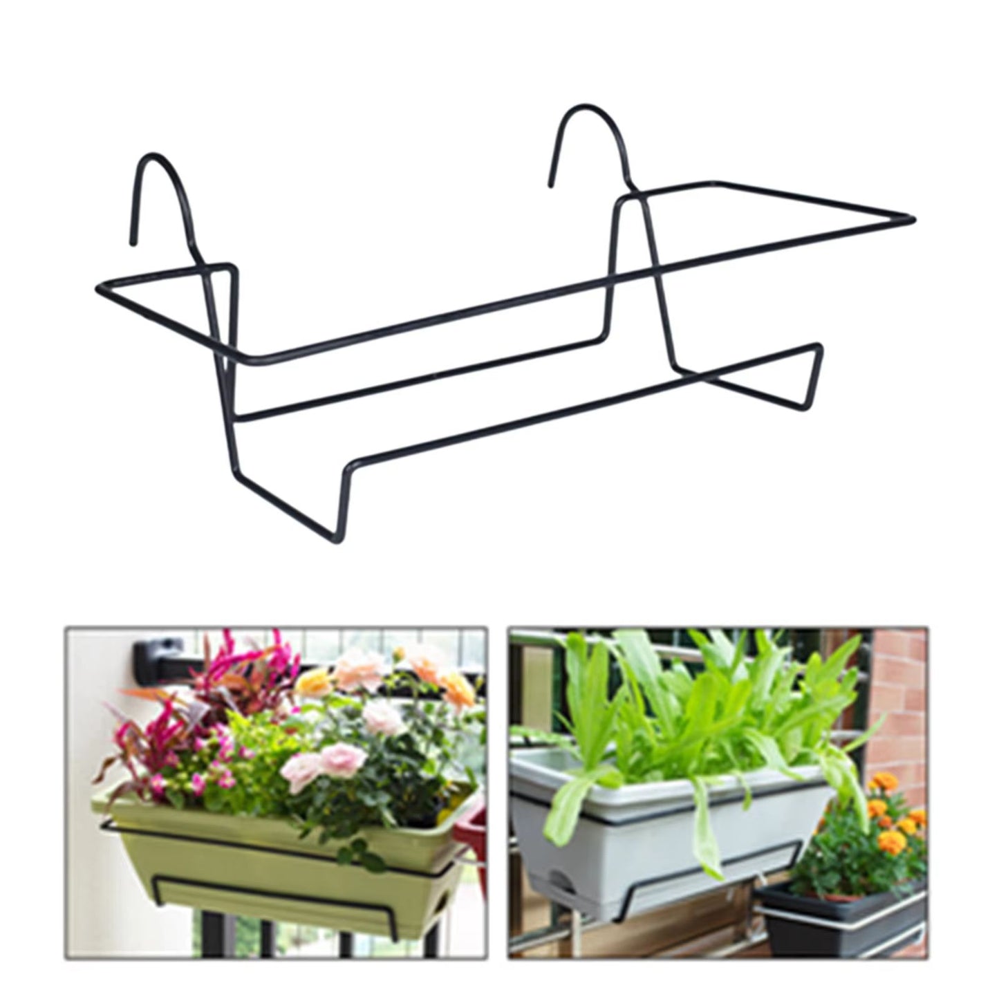 Hanging Planter for Balcony Railing Fence Planter Basket Window Box Flower Pot 6L for Garden and Yard