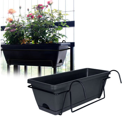 Hanging Planter for Balcony Railing Fence Planter Basket Window Box Flower Pot 6L for Garden and Yard