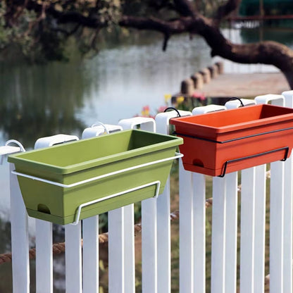 Hanging Planter for Balcony Railing Fence Planter Basket Window Box Flower Pot 6L for Garden and Yard