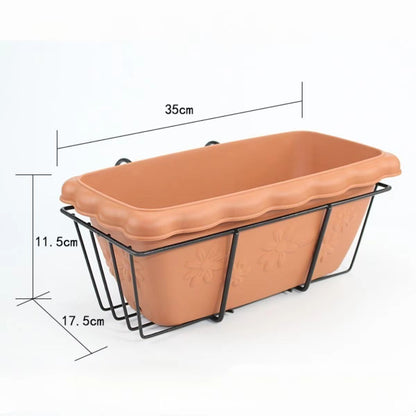 Hanging Planter for Balcony Railing Fence Planter Basket Window Box Flower Pot 6L for Garden and Yard