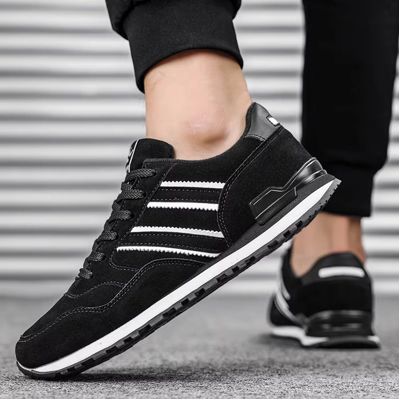 Men Casual Sneakers – Lightweight Artificial Leather Lace Up Shoes