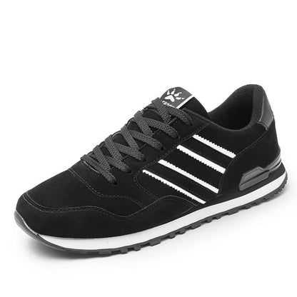 Men Casual Sneakers – Lightweight Artificial Leather Lace Up Shoes