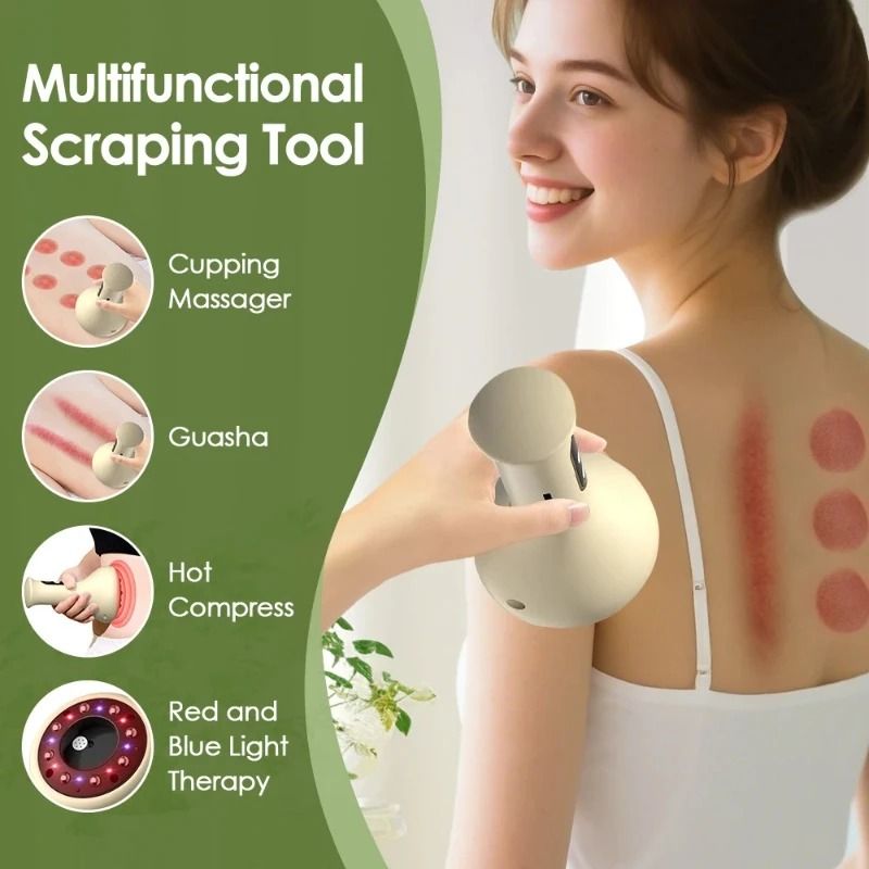 Smart Cupping Massage Machine with Red Light Heating