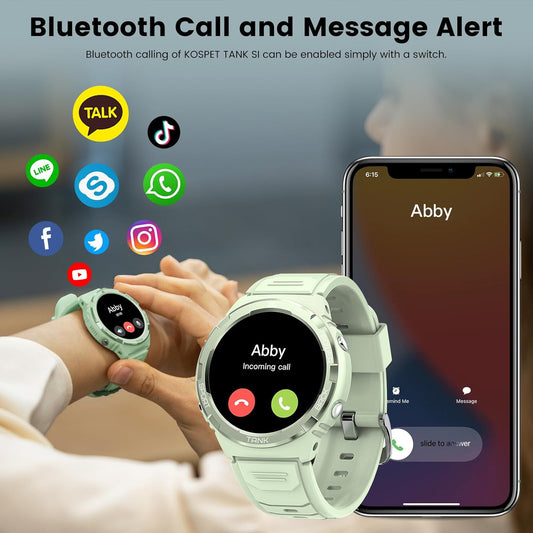 Womens AMOLED Smartwatch with Bluetooth Calling and 5ATM Waterproof Fitness Tracking
