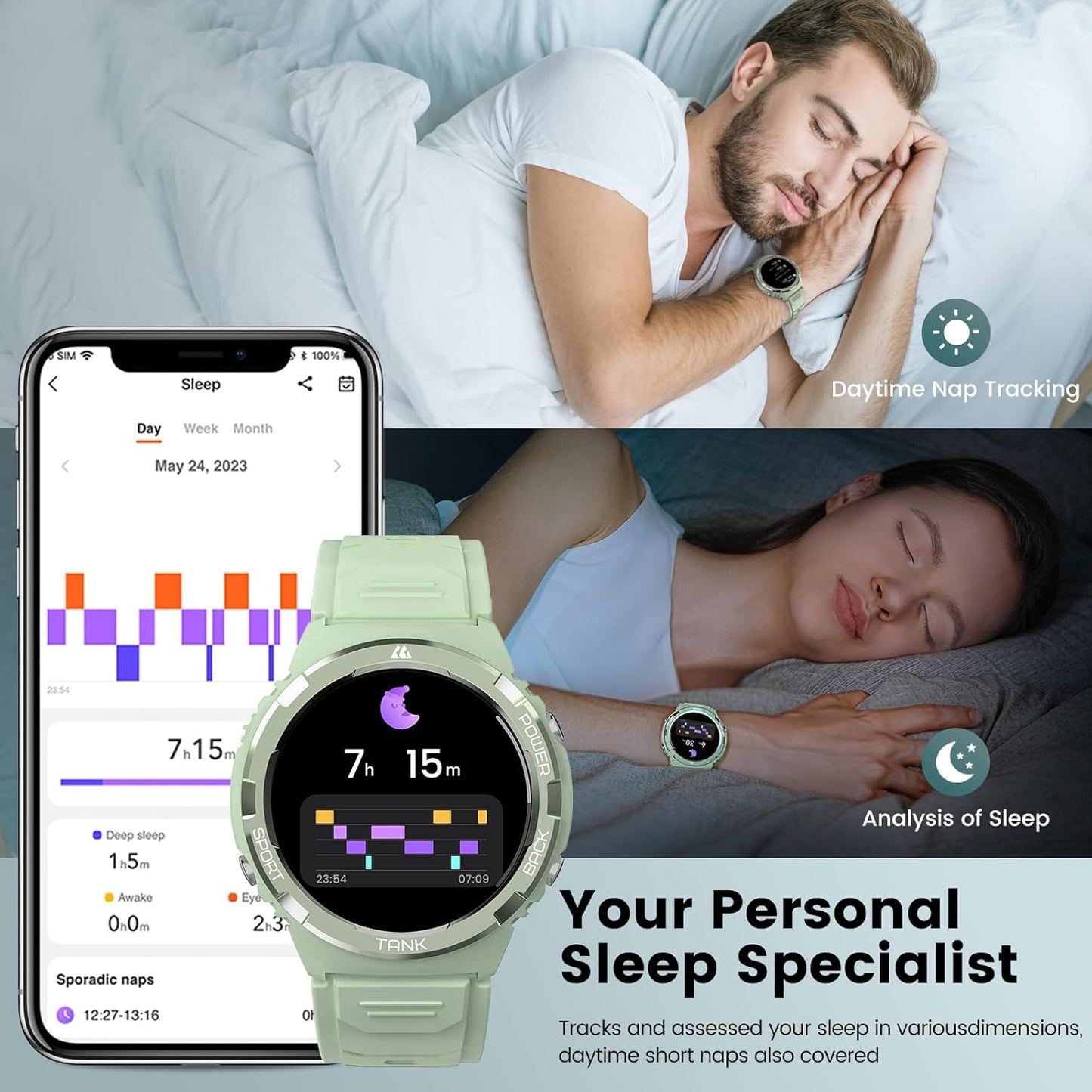 Womens AMOLED Smartwatch with Bluetooth Calling and 5ATM Waterproof Fitness Tracking