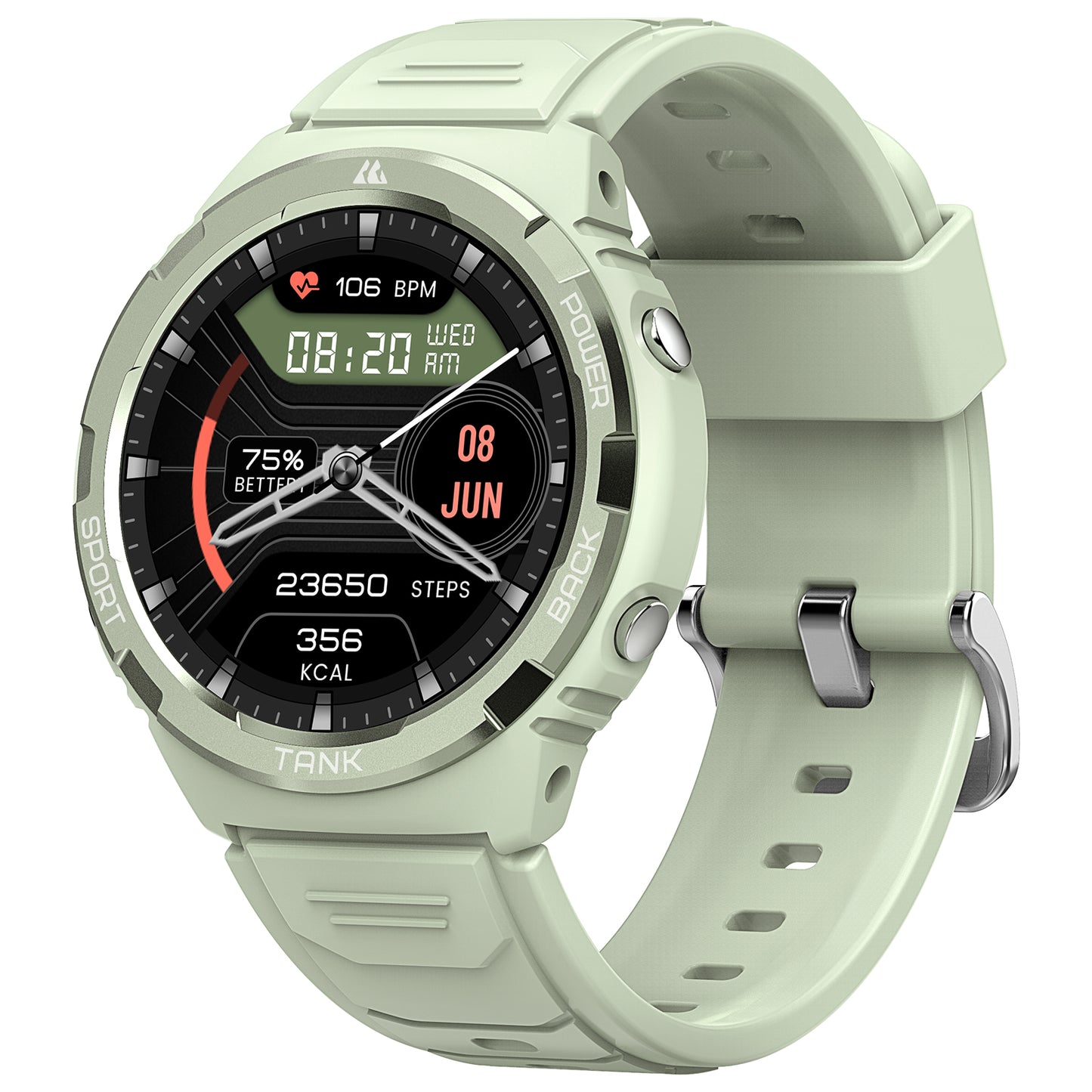 Womens AMOLED Smartwatch with Bluetooth Calling and 5ATM Waterproof Fitness Tracking