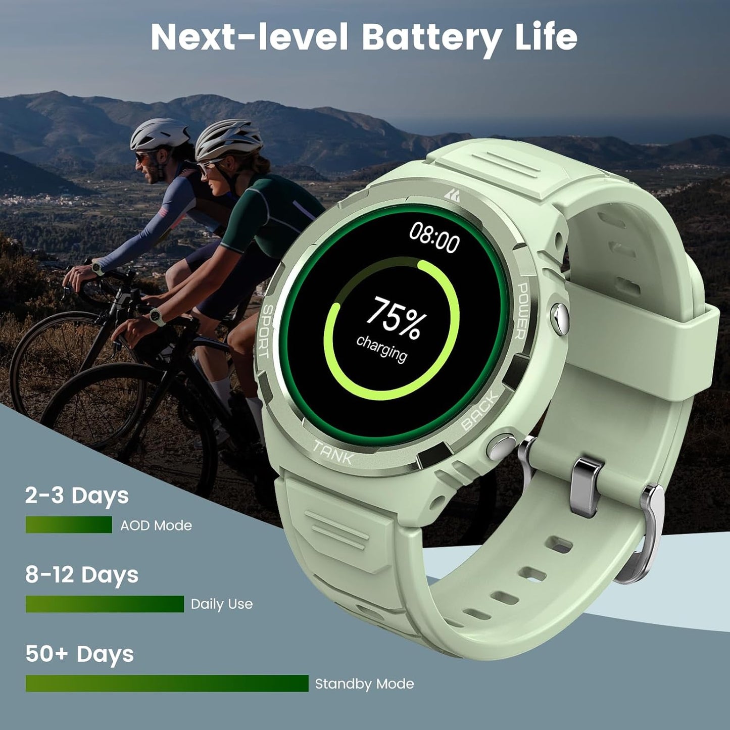 Womens AMOLED Smartwatch with Bluetooth Calling and 5ATM Waterproof Fitness Tracking
