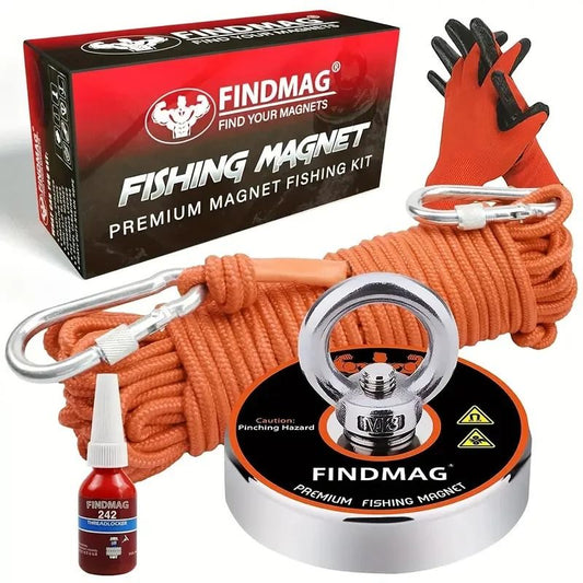 Neodymium Fishing Magnets Kit with Strong Pulling Force for River and Outdoor Retrieval