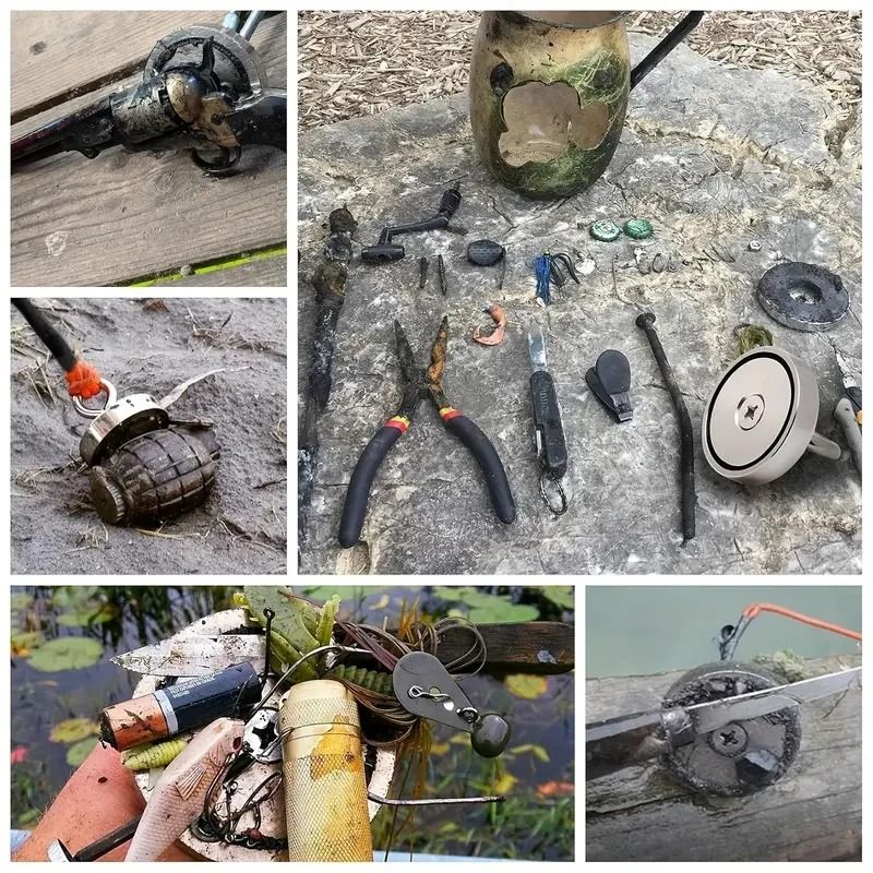 Neodymium Fishing Magnets Kit with Strong Pulling Force for River and Outdoor Retrieval