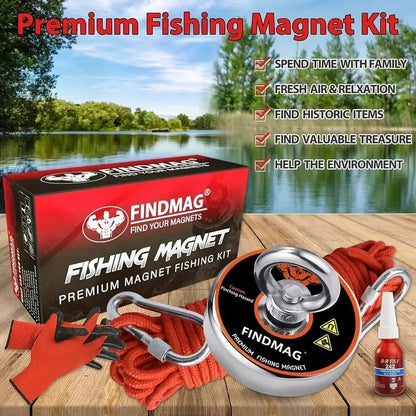 Neodymium Fishing Magnets Kit with Strong Pulling Force for River and Outdoor Retrieval