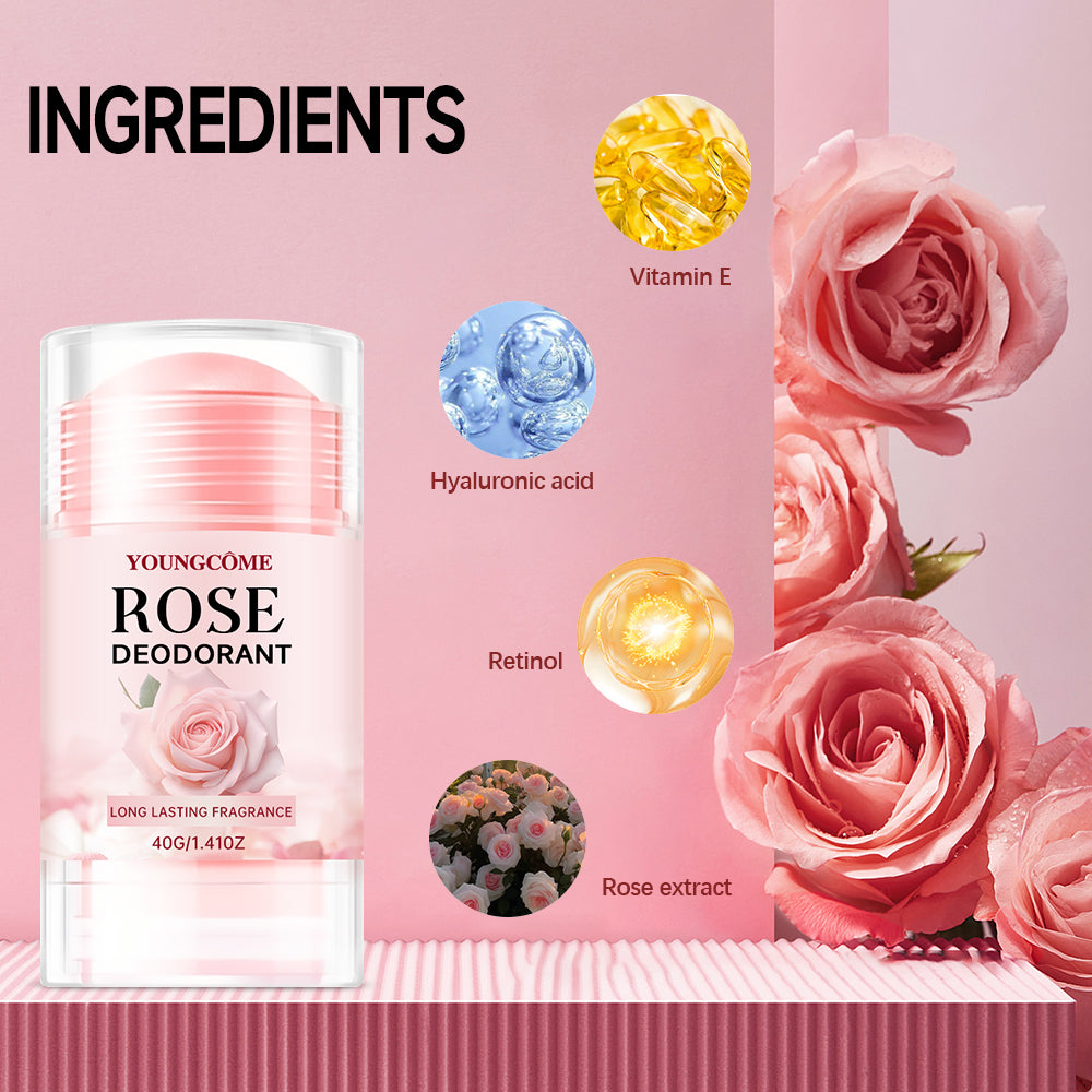 Pink Rose Essentials, Long Lasting Fragrance, Deodorant Stick, Oil Deodorant Cream, Perfume Cooling Armpit, Dating Aroma