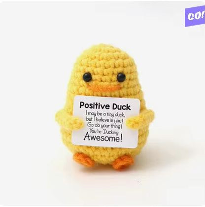 Cozy Pocket Hug Mini Wool Doll – Positive Energy Handmade Plush