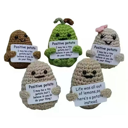 Cozy Pocket Hug Mini Wool Doll – Positive Energy Handmade Plush