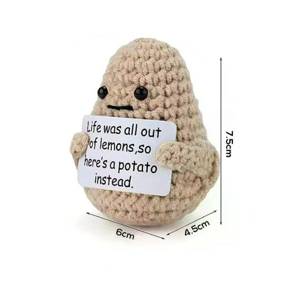 Cozy Pocket Hug Mini Wool Doll – Positive Energy Handmade Plush