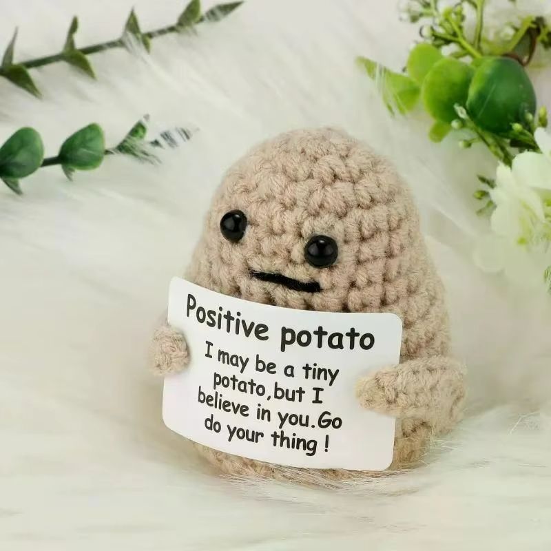 Cozy Pocket Hug Mini Wool Doll – Positive Energy Handmade Plush