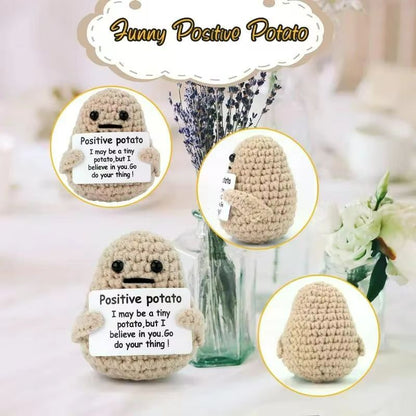 Cozy Pocket Hug Mini Wool Doll – Positive Energy Handmade Plush