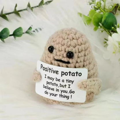 Cozy Pocket Hug Mini Wool Doll – Positive Energy Handmade Plush