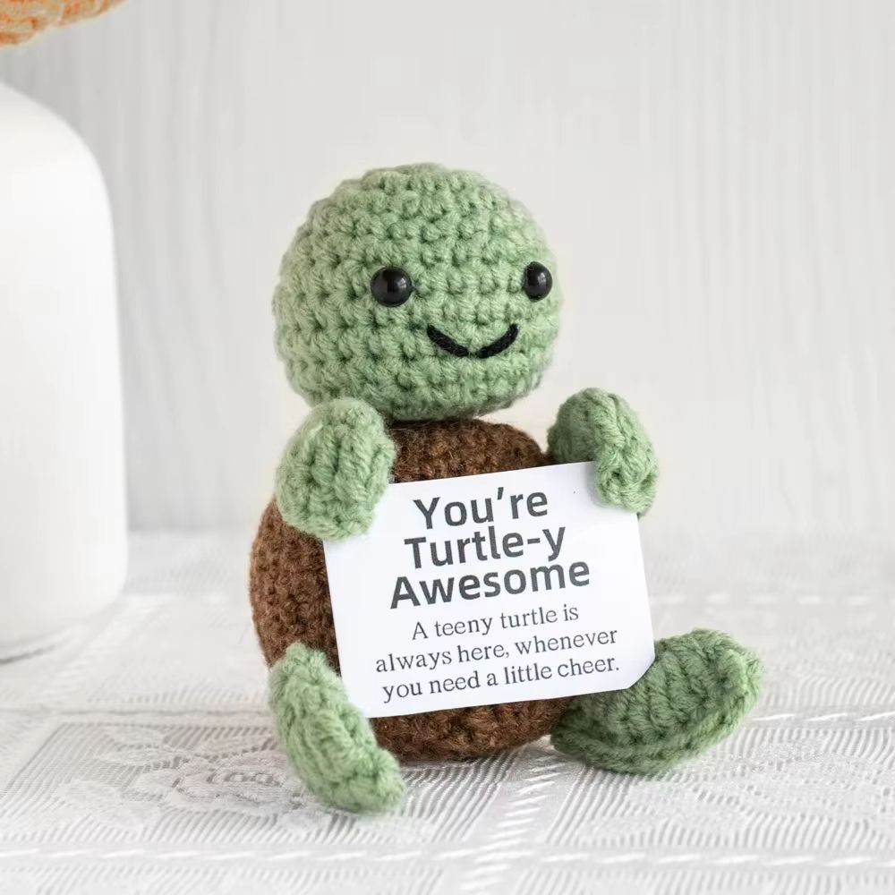 Cozy Pocket Hug Mini Wool Doll – Positive Energy Handmade Plush