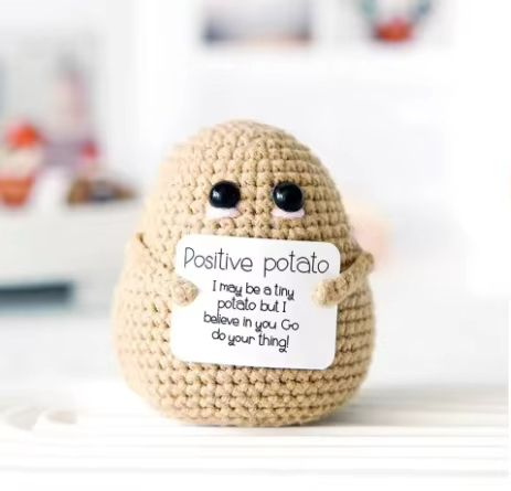 Cozy Pocket Hug Mini Wool Doll – Positive Energy Handmade Plush
