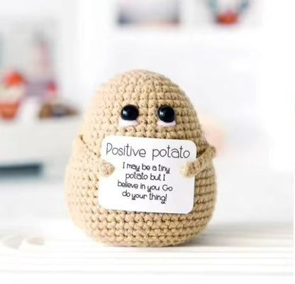 Cozy Pocket Hug Mini Wool Doll – Positive Energy Handmade Plush