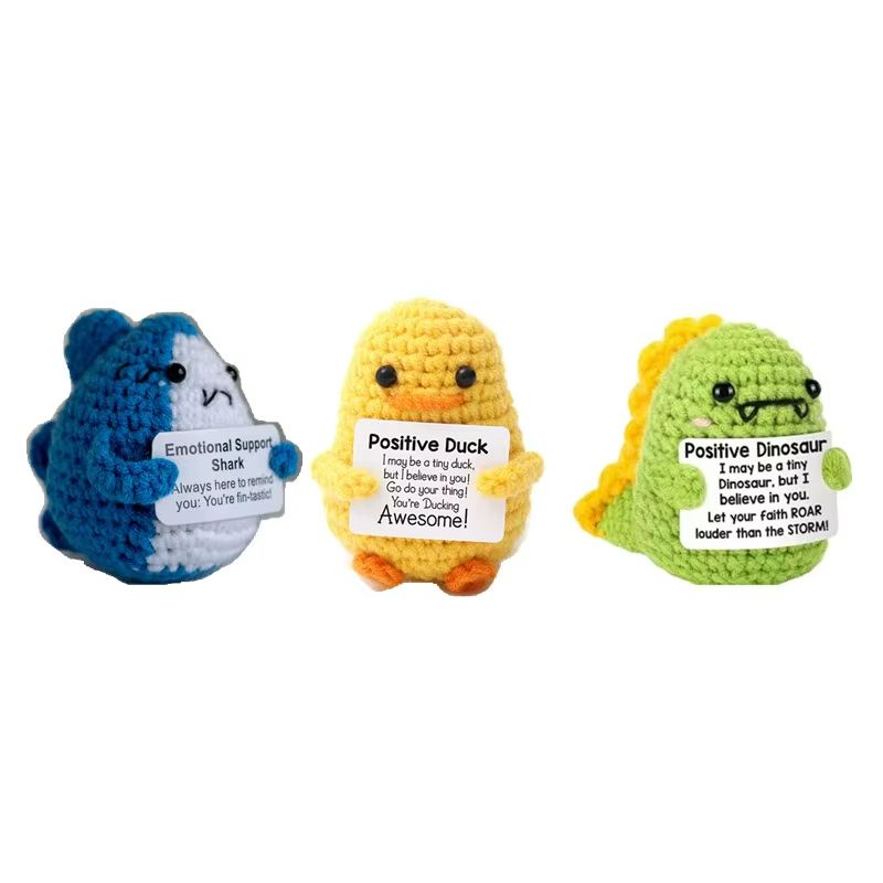Cozy Pocket Hug Mini Wool Doll – Positive Energy Handmade Plush