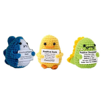 Cozy Pocket Hug Mini Wool Doll – Positive Energy Handmade Plush