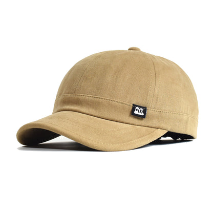 Vintage Short Brim Baseball Cap Cotton, Soft Dad Hat for Men Women, Adjustable Trucker Style Low Profile Caps