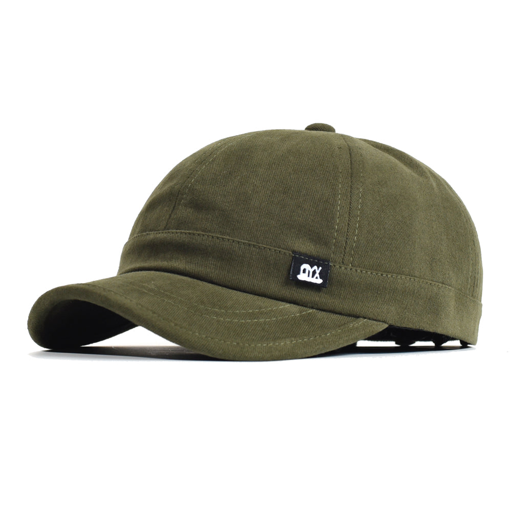 Vintage Short Brim Baseball Cap Cotton, Soft Dad Hat for Men Women, Adjustable Trucker Style Low Profile Caps