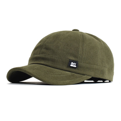 Vintage Short Brim Baseball Cap Cotton, Soft Dad Hat for Men Women, Adjustable Trucker Style Low Profile Caps