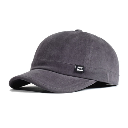 Vintage Short Brim Baseball Cap Cotton, Soft Dad Hat for Men Women, Adjustable Trucker Style Low Profile Caps