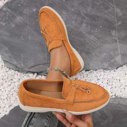 Everyday Comfort Retro Soft-Leather Slip-On Flats
