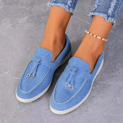 Everyday Comfort Retro Soft-Leather Slip-On Flats
