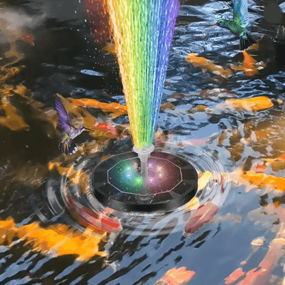 AquaBloom Solar Fountain Pump with 6 Nozzles for Bird Bath and Pond Decoration