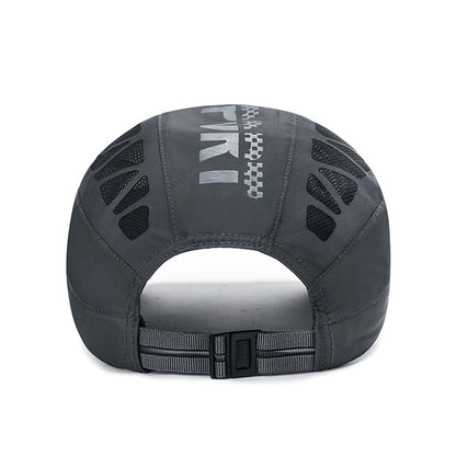 Quick Dry Men Sports Hat, Golf Driving Cycling Cap, Letter Print Newsboy Flat Ivy, Breathable Net Mesh Summer Baseball
