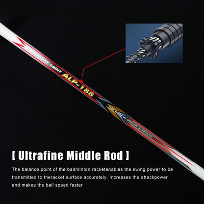 10U Ultra Light Graphite Badminton Racket for Speed Control