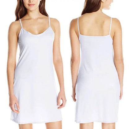Womens Slim Fit Sleeveless V Neck Backless Slip Dres