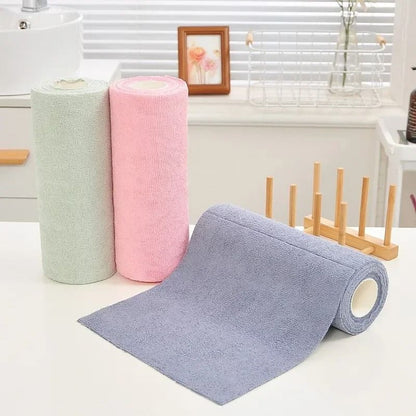 Reusable Microfiber Kitchen Cloth Roll – Eco-Friendly Cleaning Towels for Dishes, Counters, and More